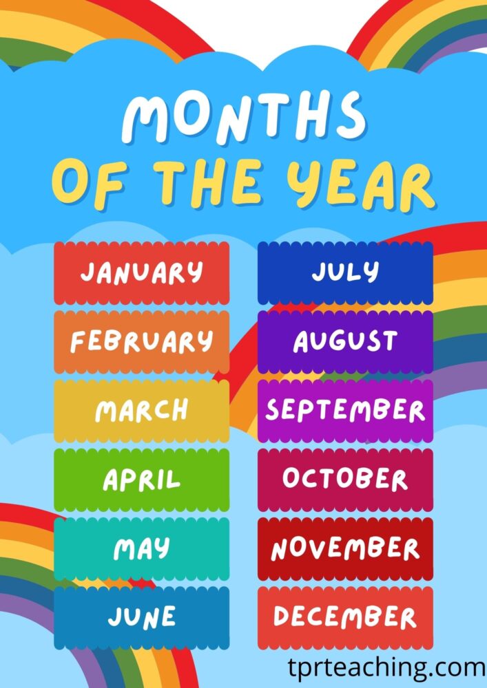 Names of the Months of the Year