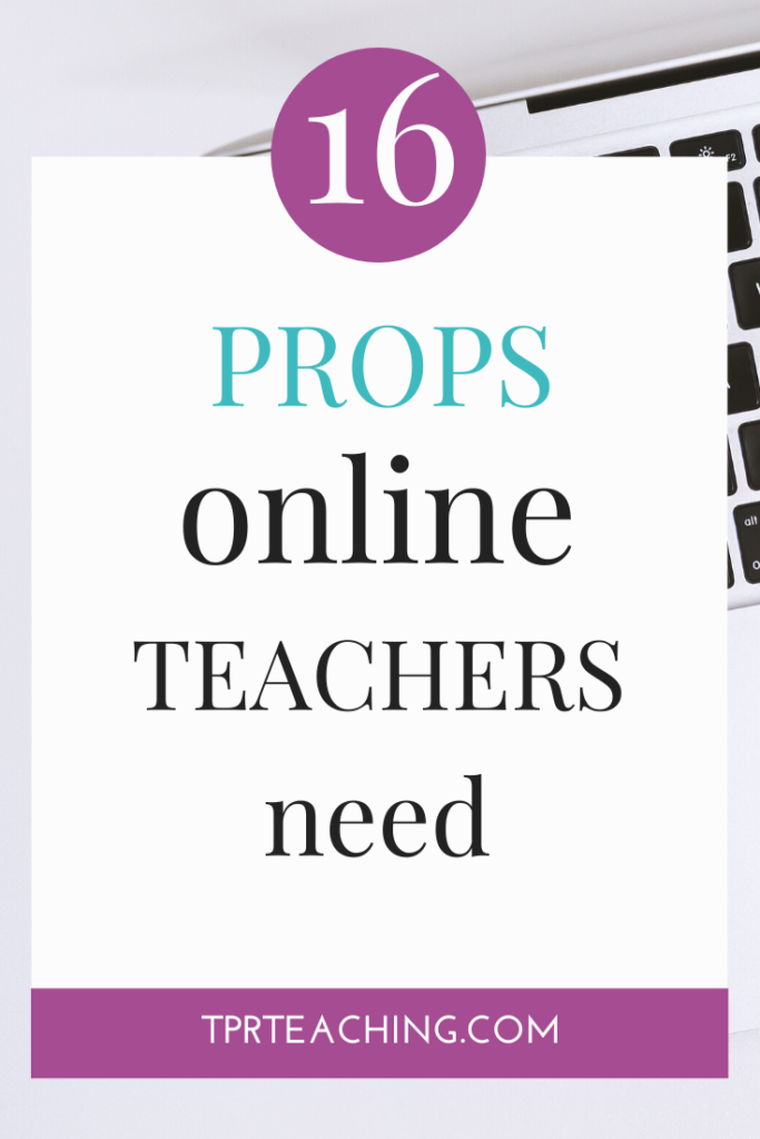 Props for online ESL teachers