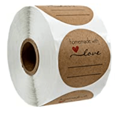 "Homemade With Love" Stickers